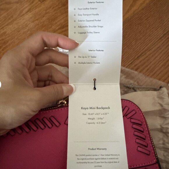 Calpak Kaya Mini Backpack in Dragonfruit NWT - Picture 8 of 8